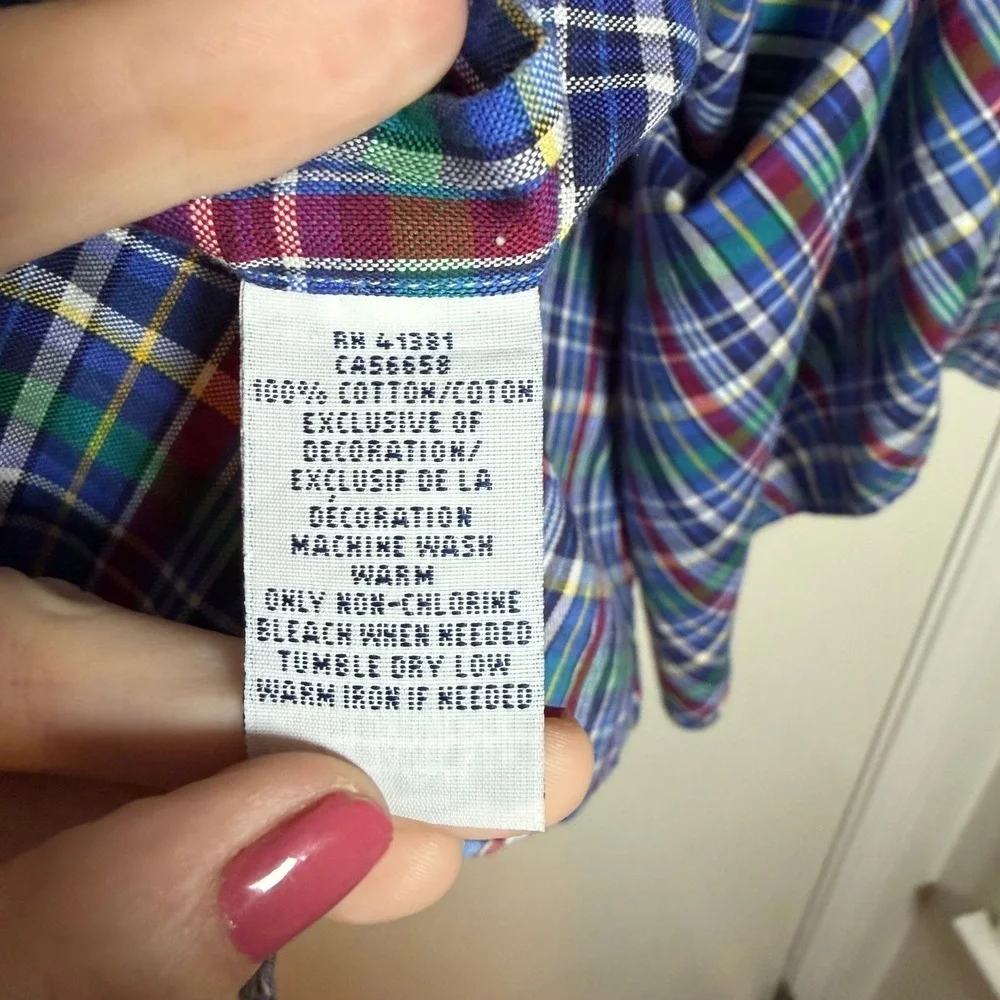 Ralph Lauren Long Sleeve Plaid Button Down Shirt Men XL Classic Fit